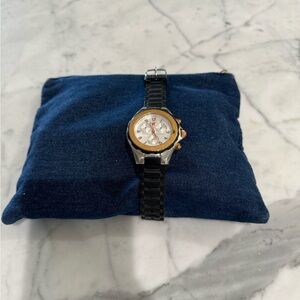 Authentic Michele Women’s Tahitian Jelly Bean Watch in Black and Gold
